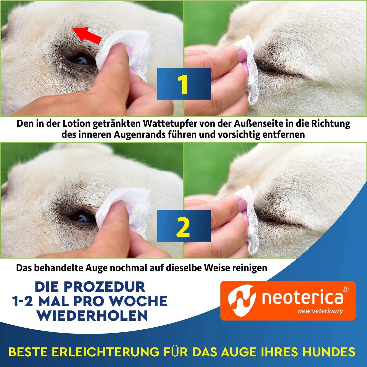 Pet Eye Wash Drops – Tear Stain Remover & Irritation Relief for Dogs & Cats