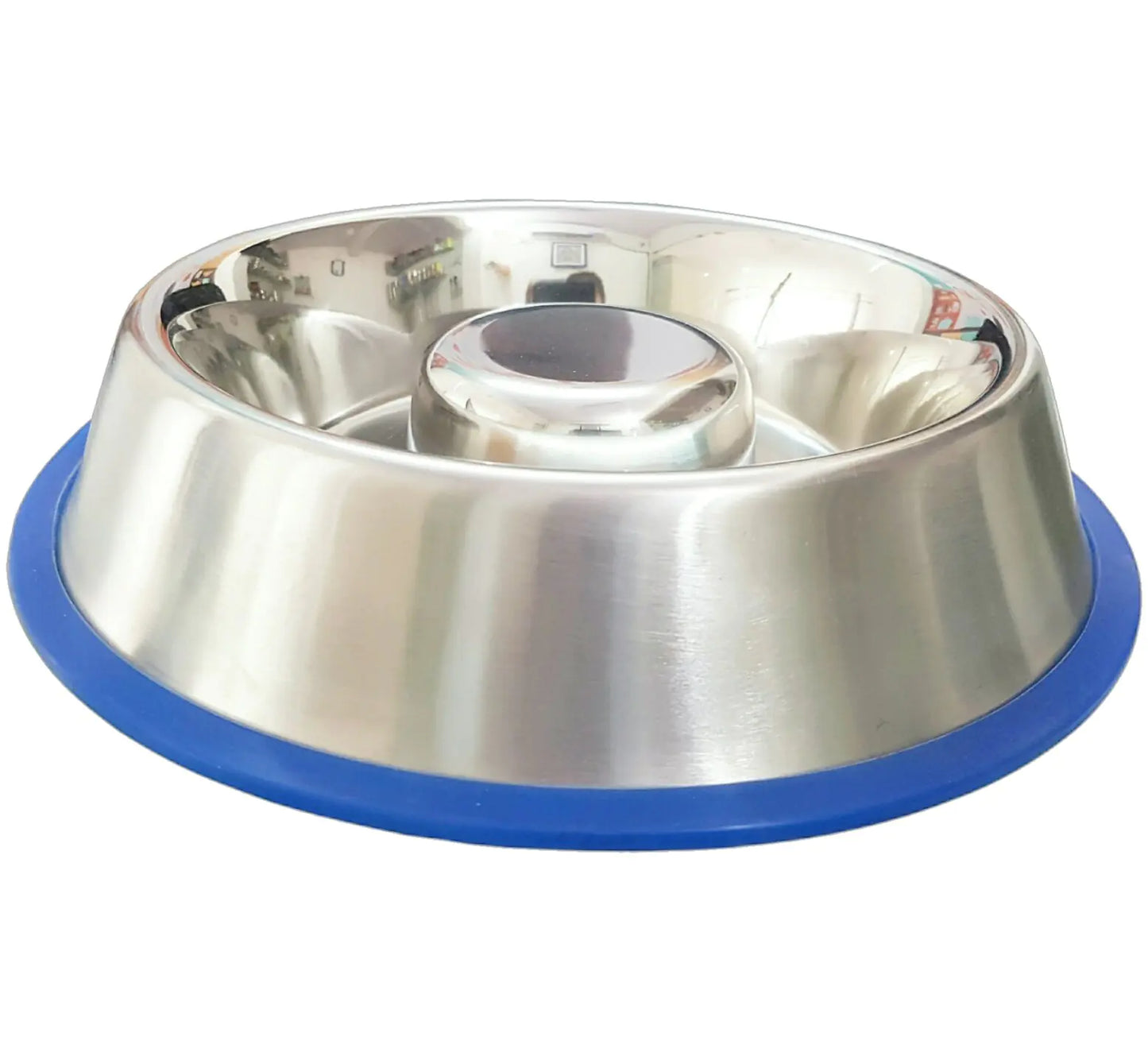Mr. Peanuts Stainless Steel Slow-Feed Dog Bowl – Anti-Bloat Design (Small)
